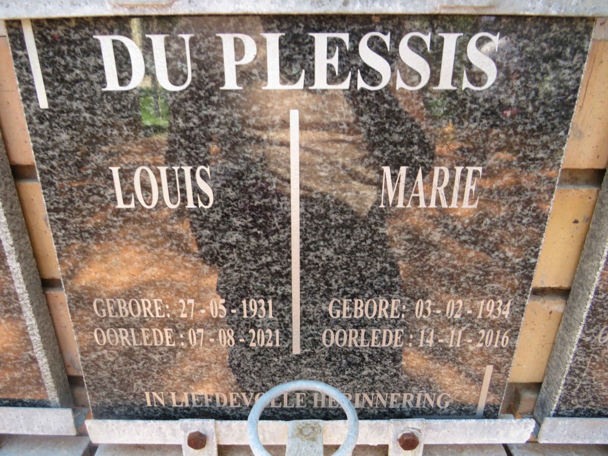 PLESSIS Louis, du 1931-2021 &amp; Marie 1934-2016