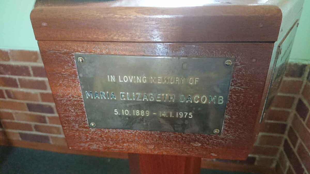 DACOMB Maria Elizabeth 1889-1975