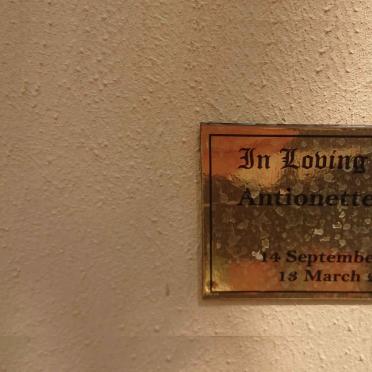 MARITZ Antionette 1978-2021