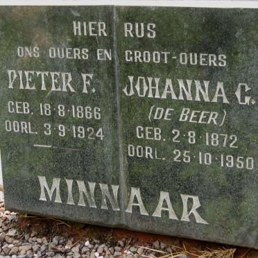 MINNAAR Pieter Frederik 1866-1924 &amp;  Johanna Gertruida DE BEER 1872-1950
