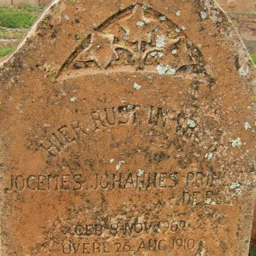 BEER Jogemes Johannes Prinsloo, de 1909-1910