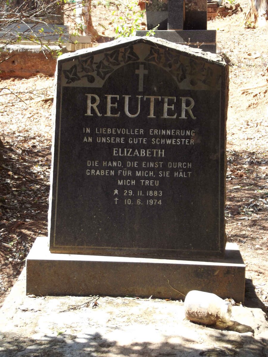 REUTER Elizabeth 1883-1974