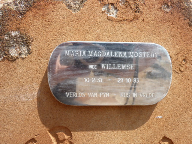 MOSTERT Maria Magdalena nee WILLEMSE 1931-1983