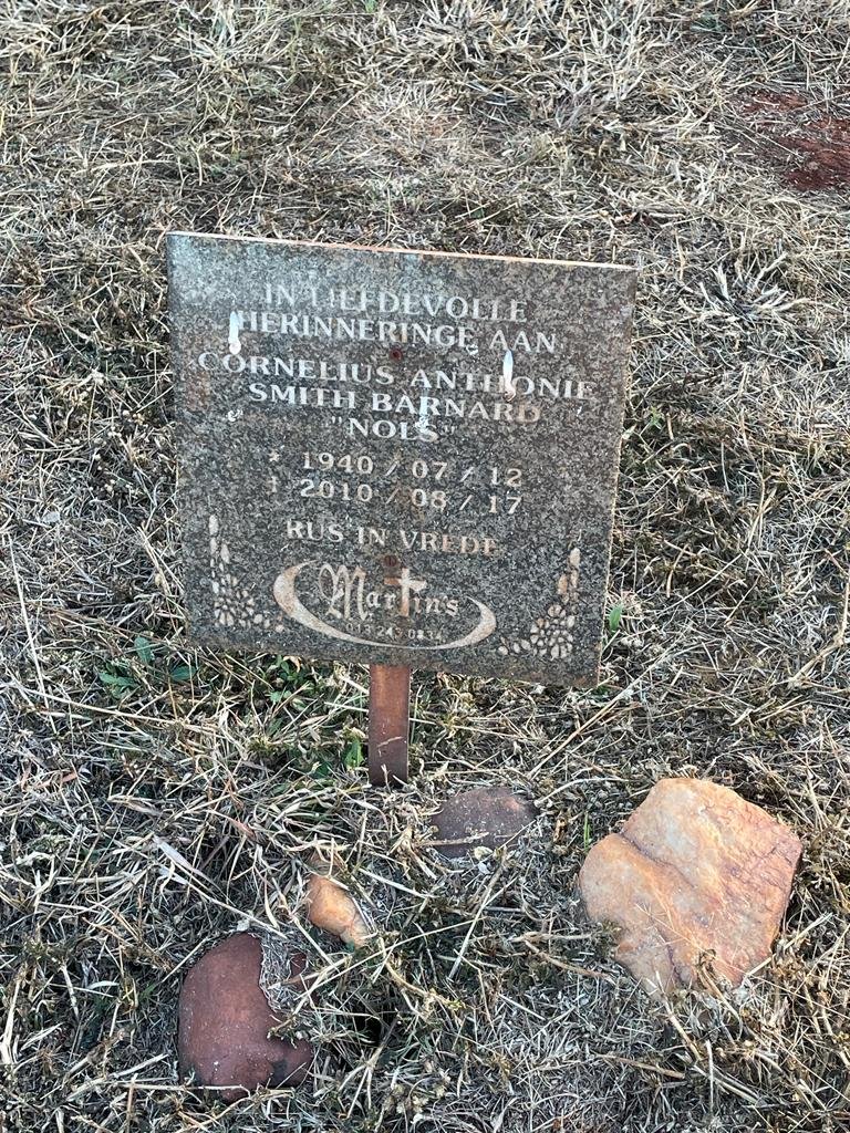BARNARD Cornelius Anthonie Smith 1940-2010