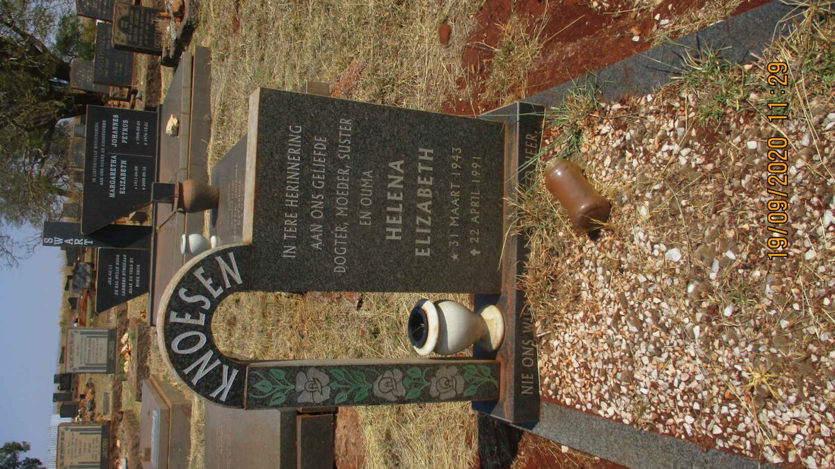 KNOESEN Helena Elizabeth 1943-1991