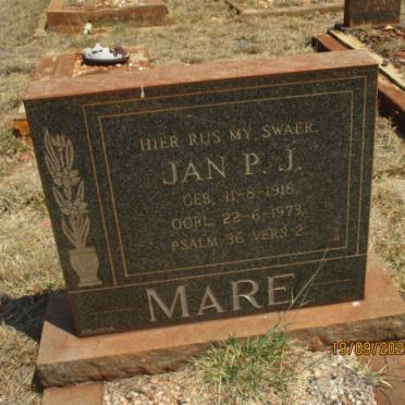 MARE Jan P.J. 1918-1973