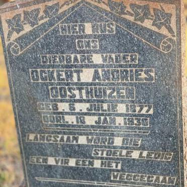 OOSTHUIZEN Ockert Andries 1877-1930