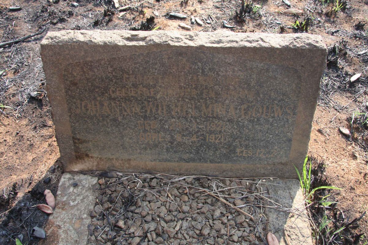 GOUWS Johanna Wilhelmina 1921-1921