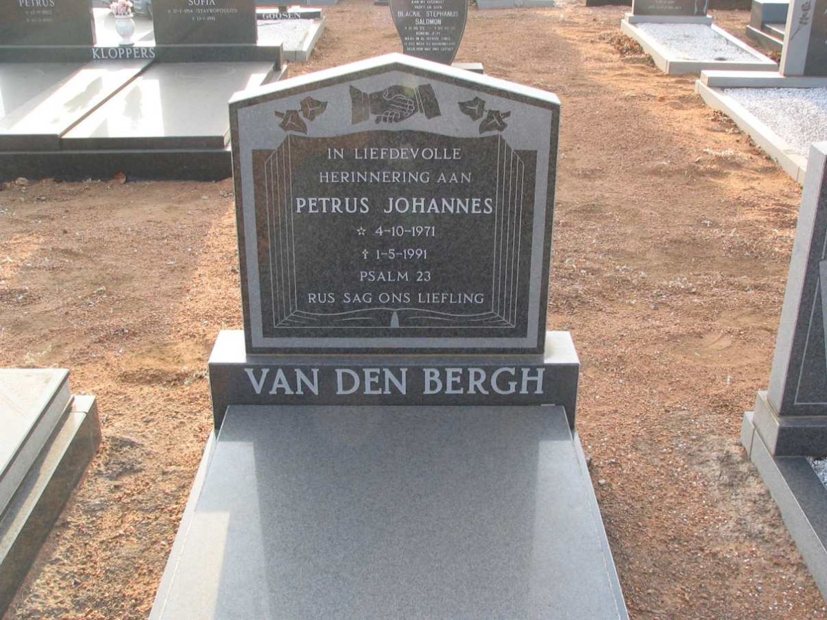BERGH Petrus Johannes, van den 1971-1991