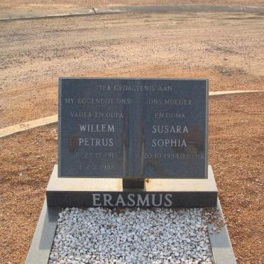 ERASMUS Willem Petrus 1913-1988 &amp; Susara Sophia BOTHA 1934-
