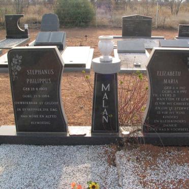 MALAN Stephanus Philippus 1905-1984 &amp; Elizabeth Maria 1910-1990