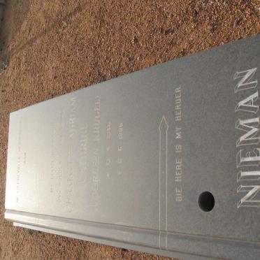 NIEMAN Charlotte Miriam Cathrine voorheen KRÜGEL 1946-1986