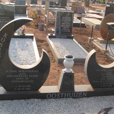 OOSTHUIZEN Kosie 1917-1997 &amp; Lientjie 1925-1991