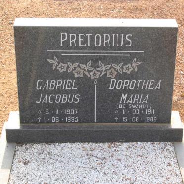 PRETORIUS Gabriël Jacobus 1907-1985 &amp; Dorothea Maria DE SWARDT 1911-1988