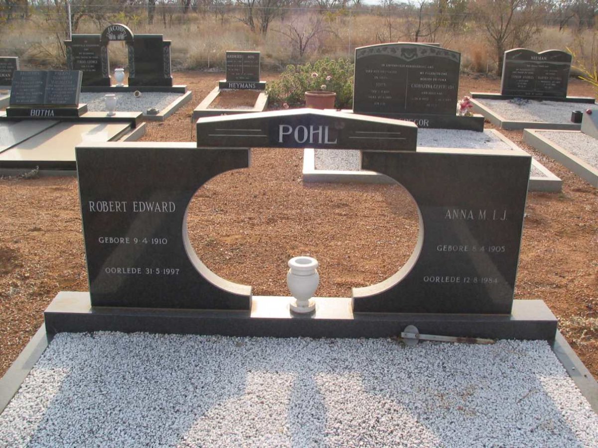 POHL Robert Edward 1910-1997 &amp; Anna M.I.J. 1905-1984