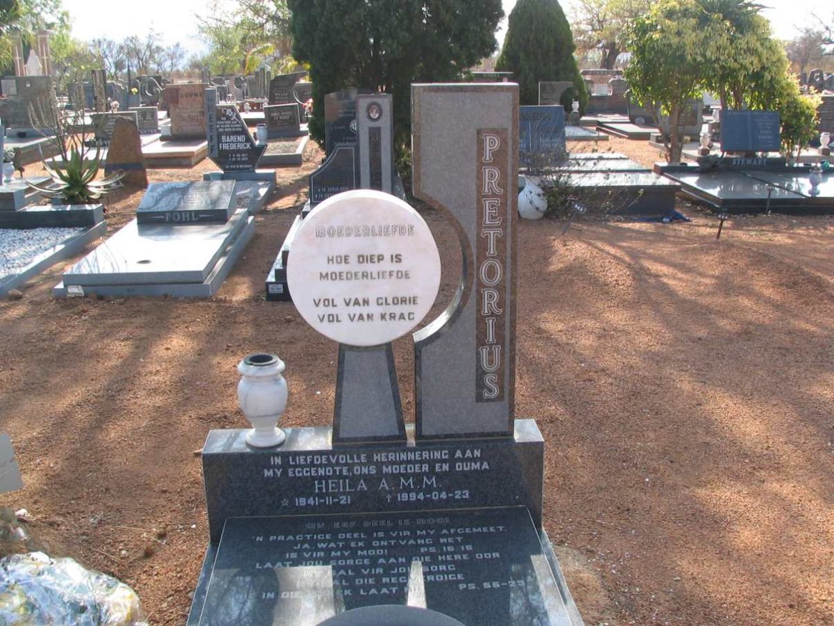 PRETORIUS Heila A.M.M. 1941-1994
