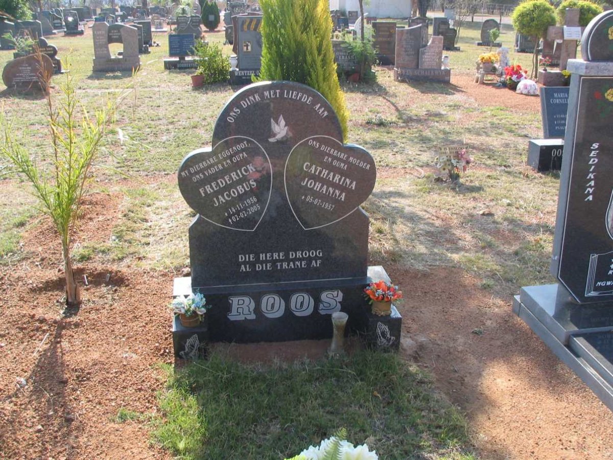 ROOS Frederick Jacobus 1956-2005 &amp; Catharina Johanna 1957-
