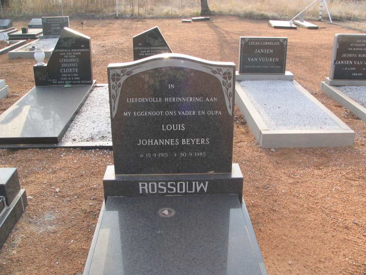 ROSSOUW Louis Johannes Beyers 1915-1985