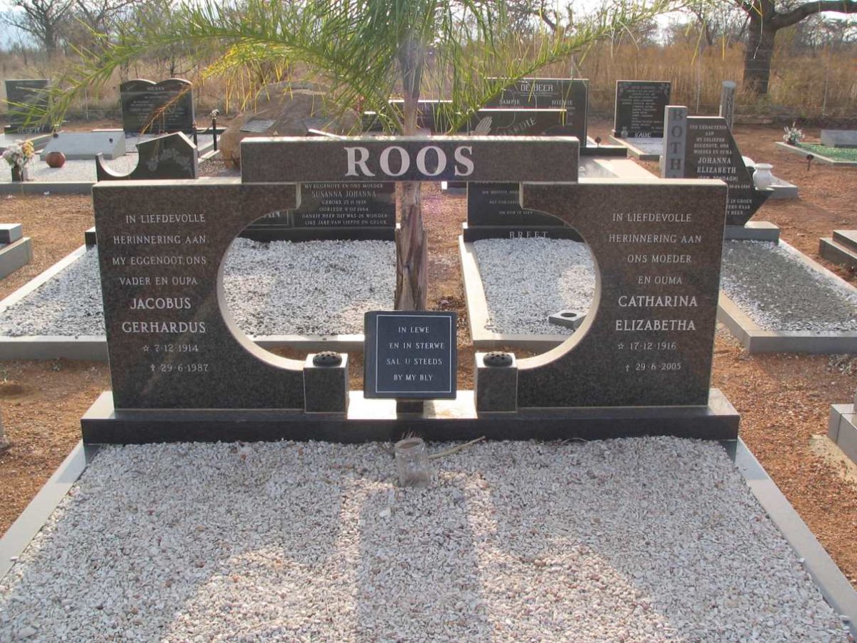 ROOS Jacobus Gerhardus 1914-1987 &amp; Catharina Elizabeth 1916-2005