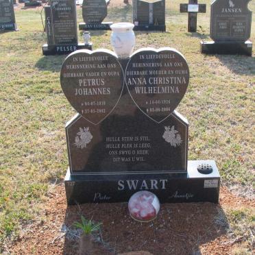SWART Petrus Johannes 1918-2002 &amp; Anna Christina Wilhelmina 1926-2006