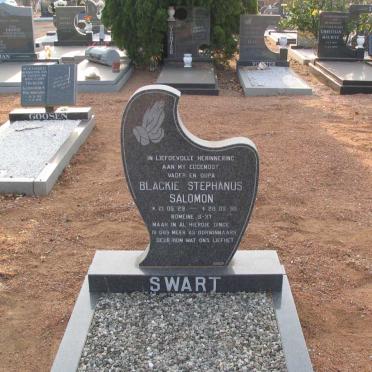 SWART Blackie Stephanus Salomon 1929-1990