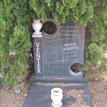 VENTER Petrus Albertus 1923-1989