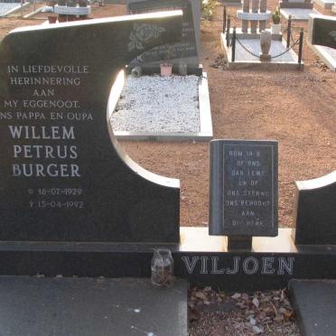 VILJOEN Willem Petrus Burger 1929-1992