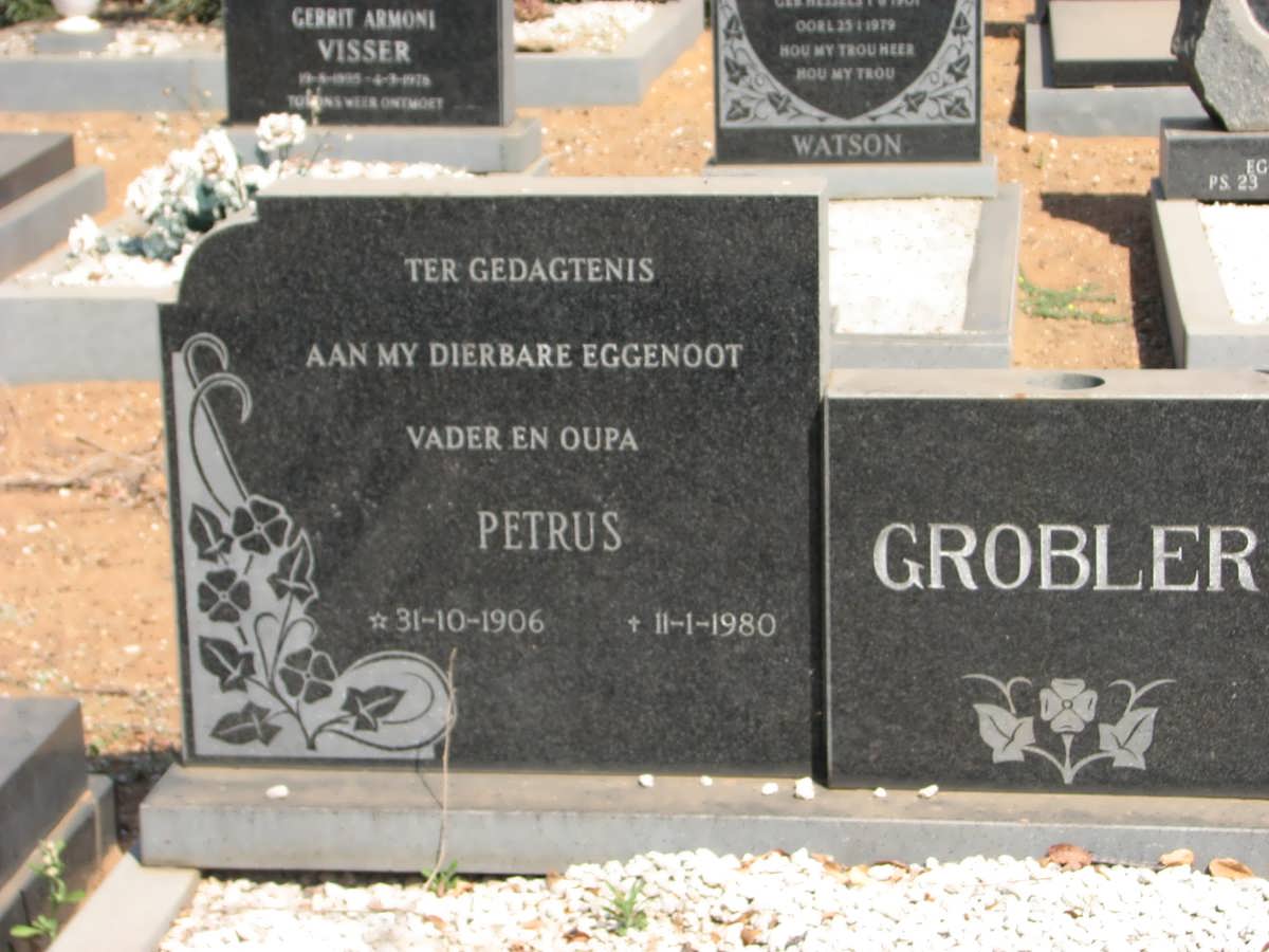 GROBLER Petrus 1906-1980