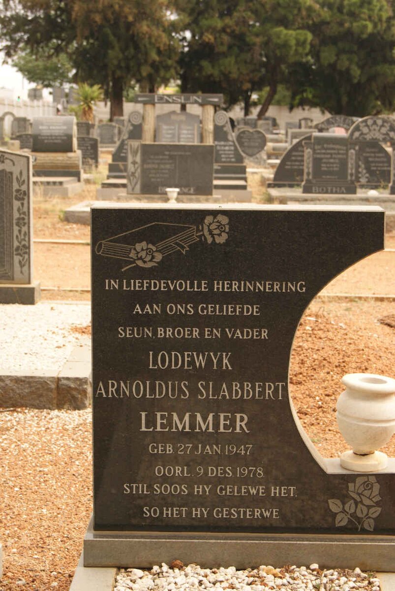 LEMMER Lodewyk Arnoldus Slabbert 1947-1978