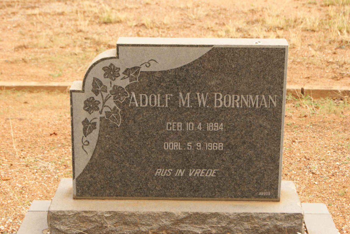 BORNMAN Adolf M.W. 1894-1968