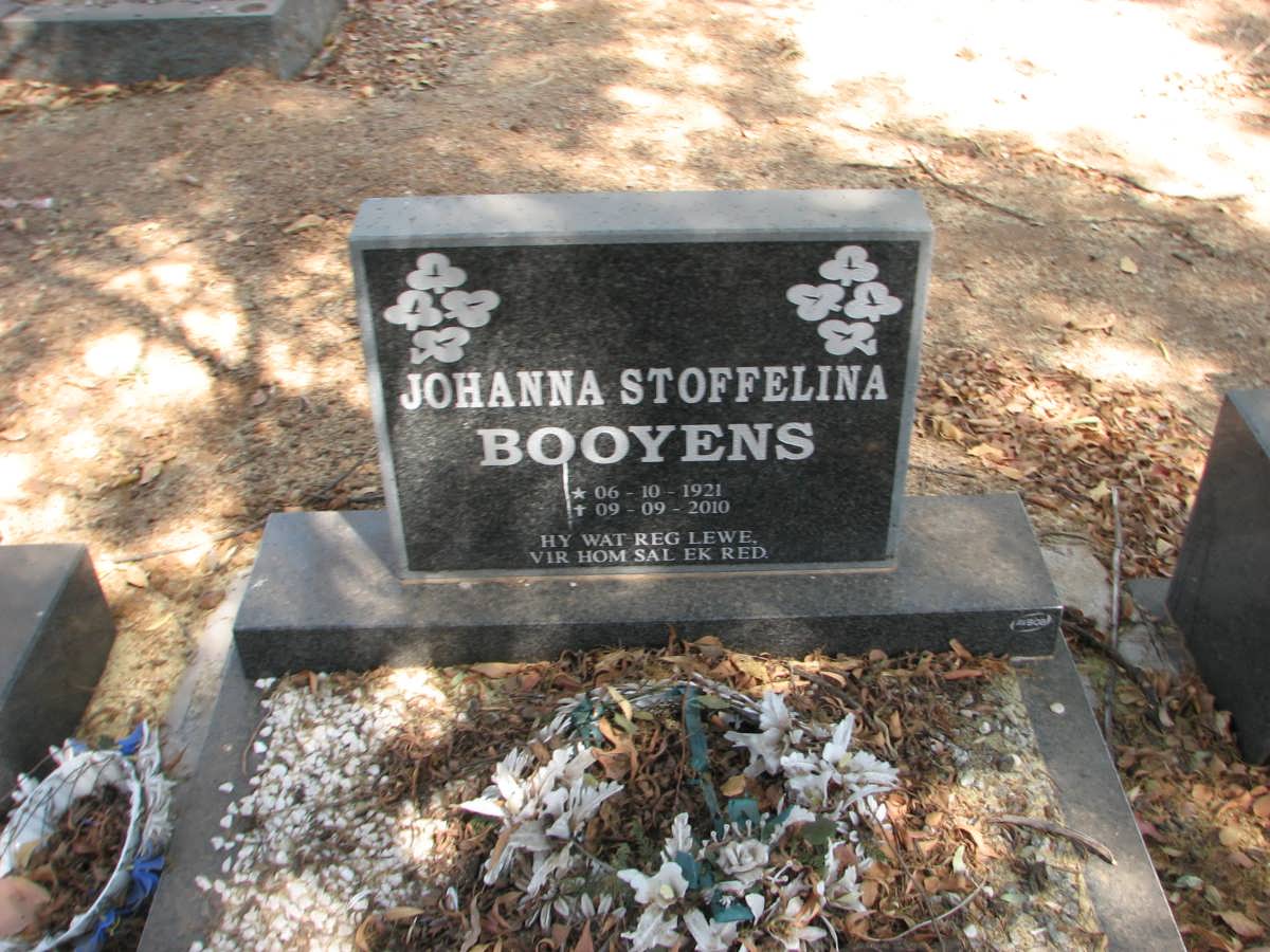 BOOYSEN Johanna Stoffelina 1921-2010