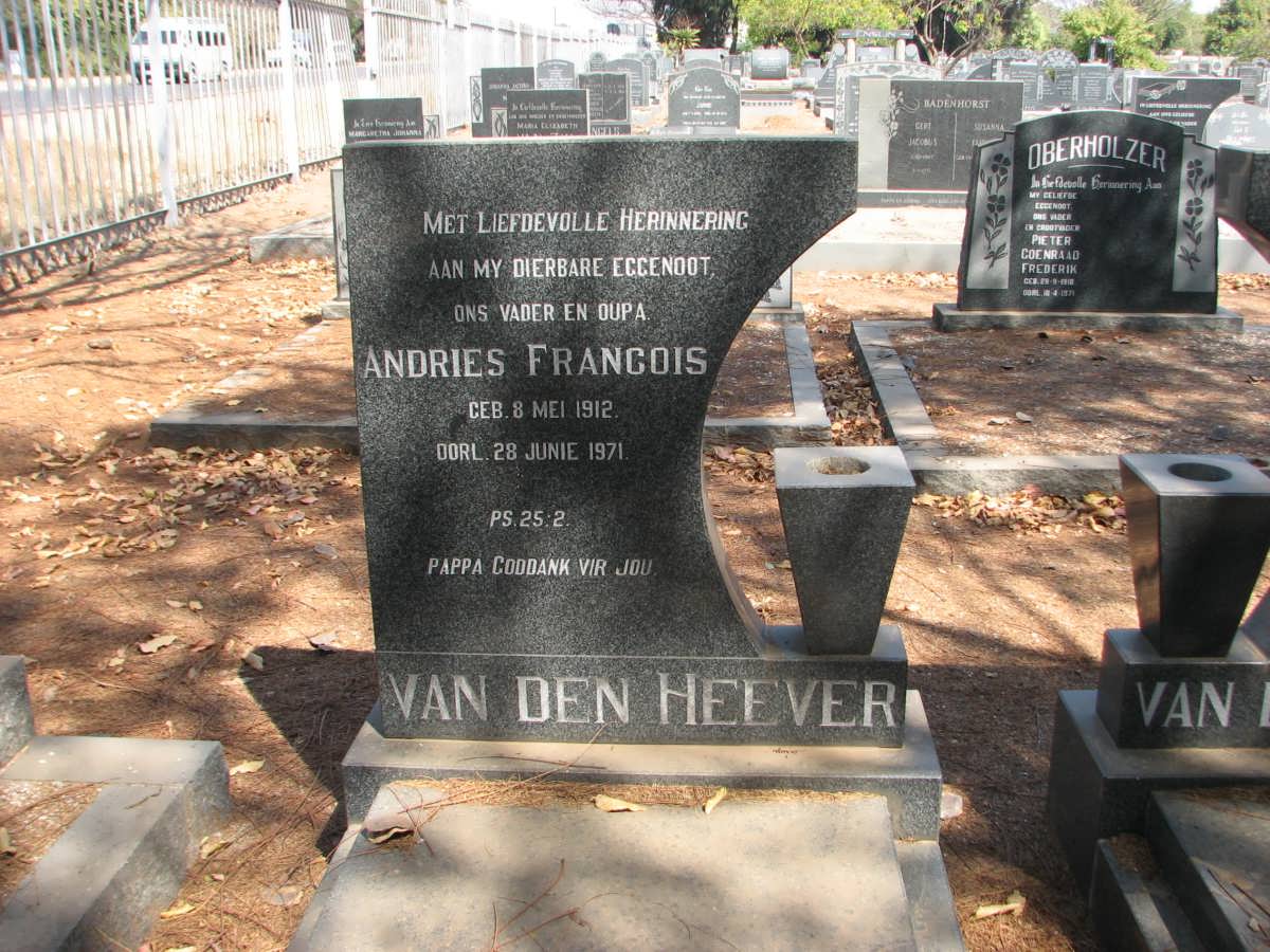 HEEVER Andries Francois, van den 1917-1971