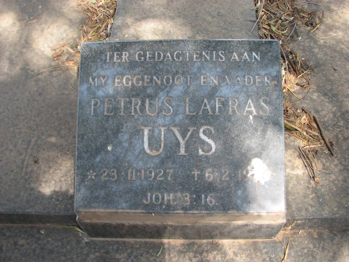 UYS Petrus Lafras 1927-19??