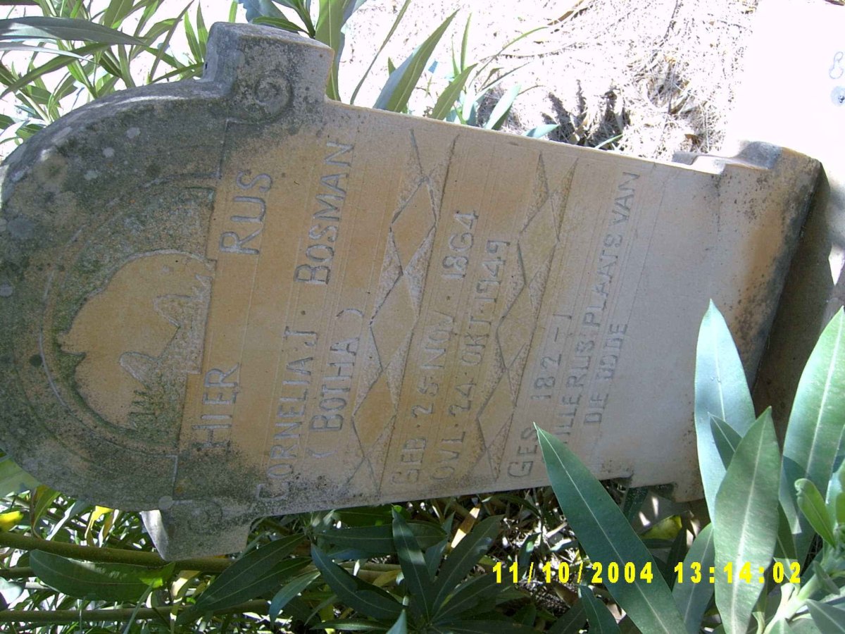 BOSMAN Cornelia J. nee BOTHA 1864-1949