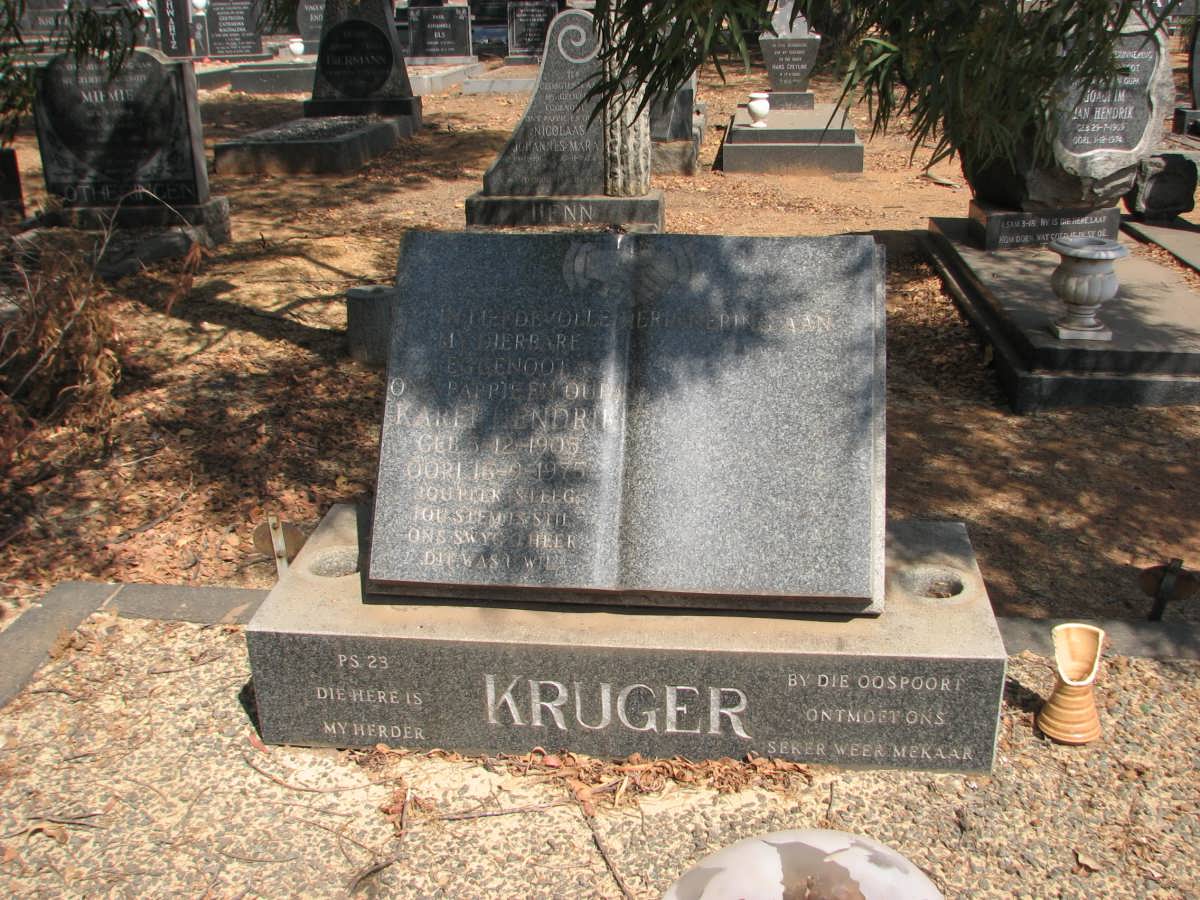 KRUGER Karel Hendrik 1905-1975