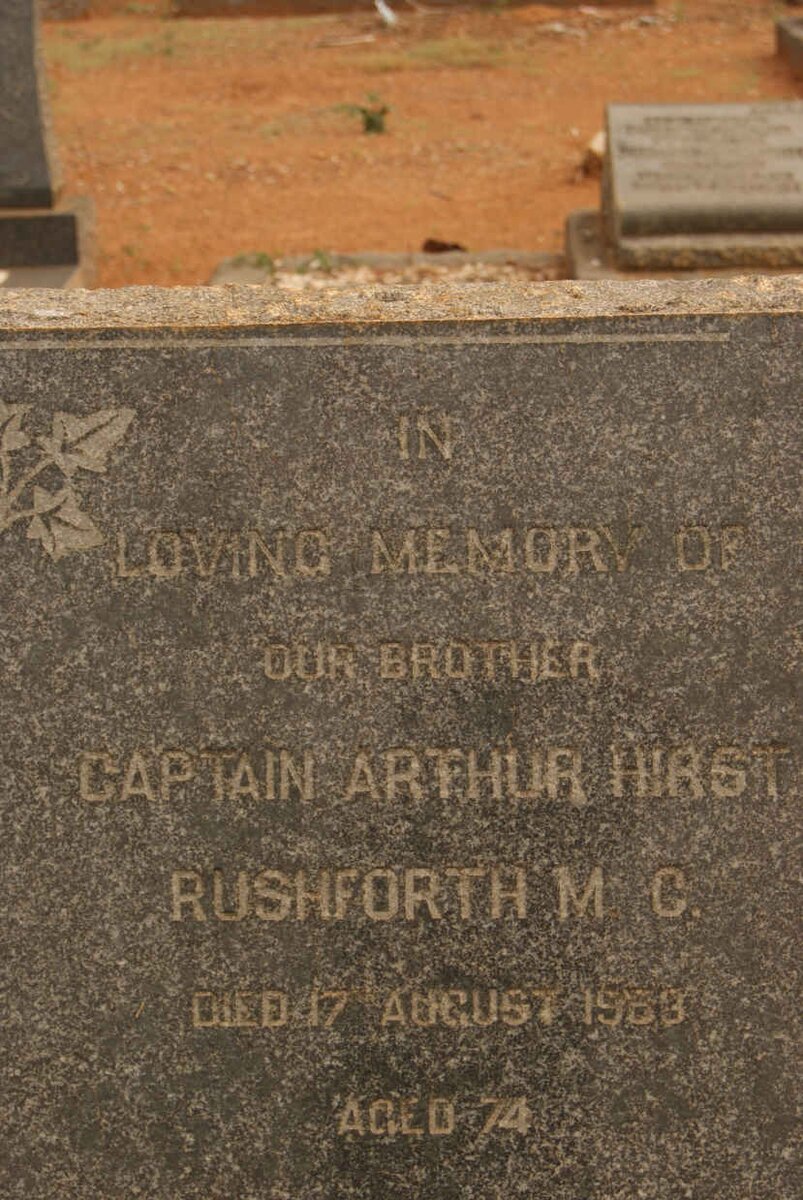 RUSHFORTH Arthur Hirst -1938