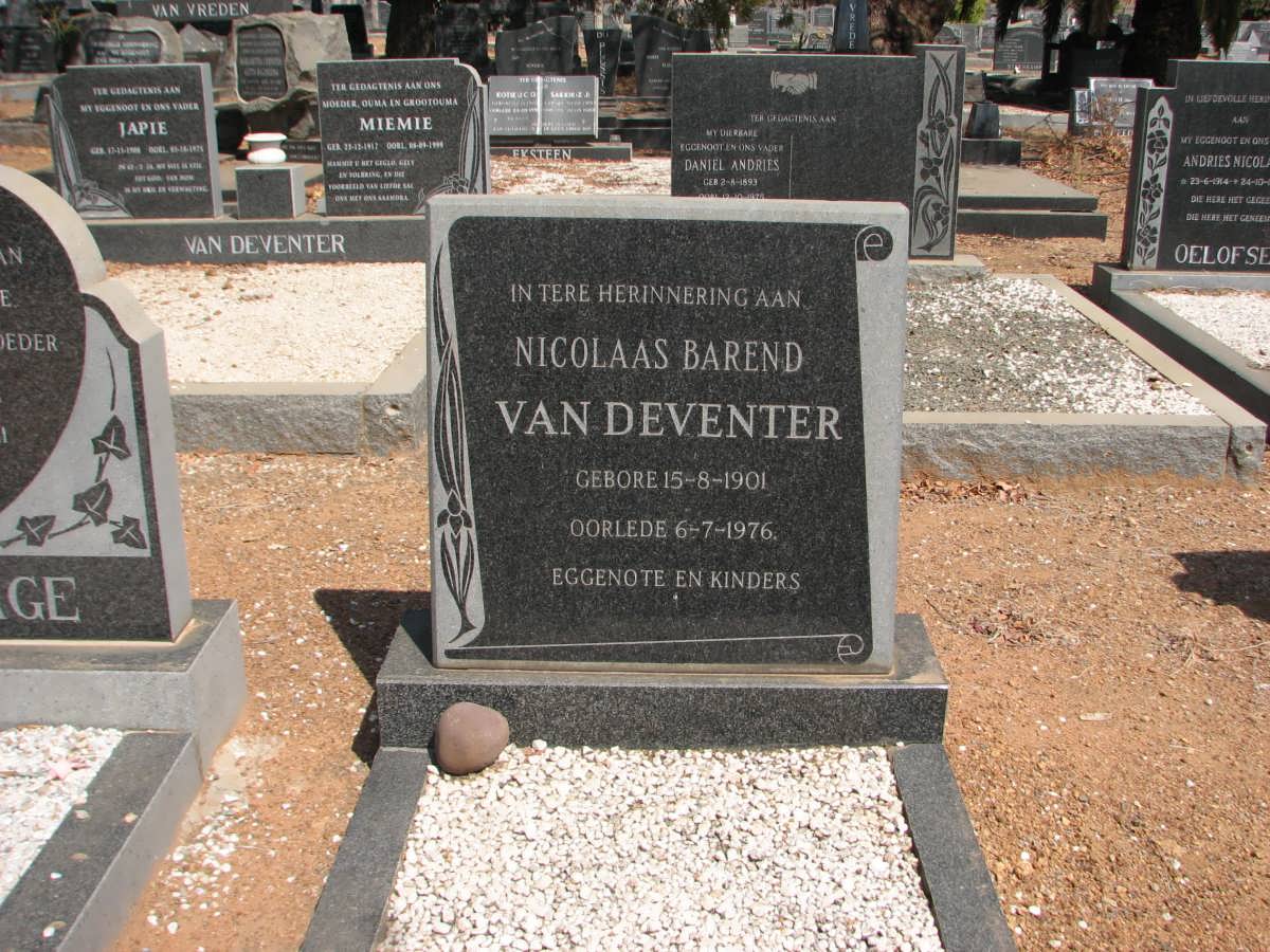 DEVENTER Nicolaas Barend, van 1901-1976