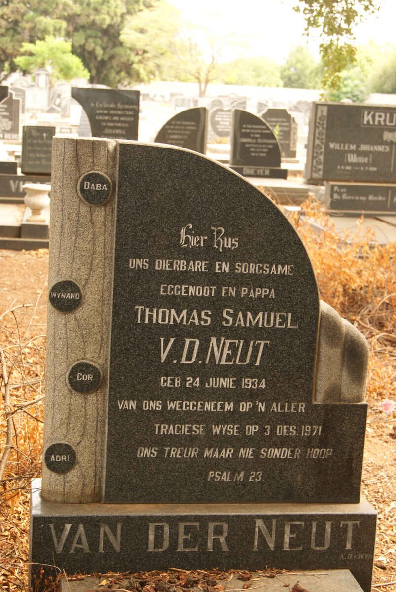NEUT Thomas Samuel, van der 1934-1971