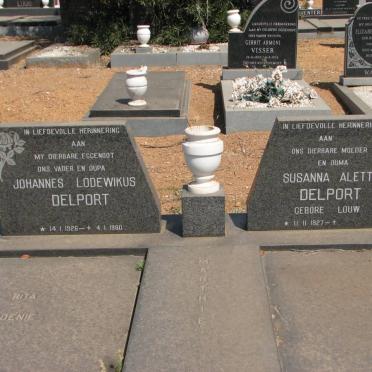 DELPORT Johannes Lodewikus 1926-1980 &amp; Susanna Aletta LOUW 1927-
