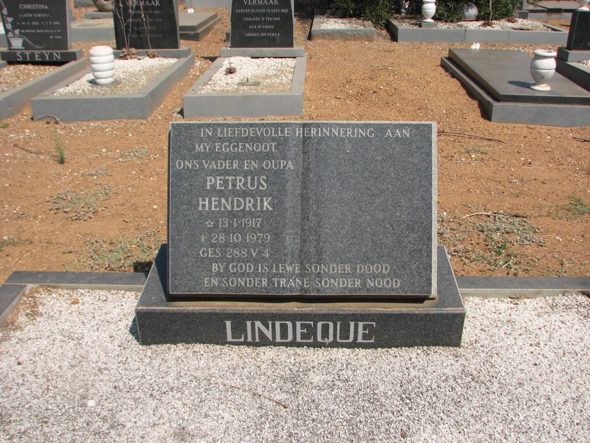 LINDEQUE Petrus Hendrik 1917-1979