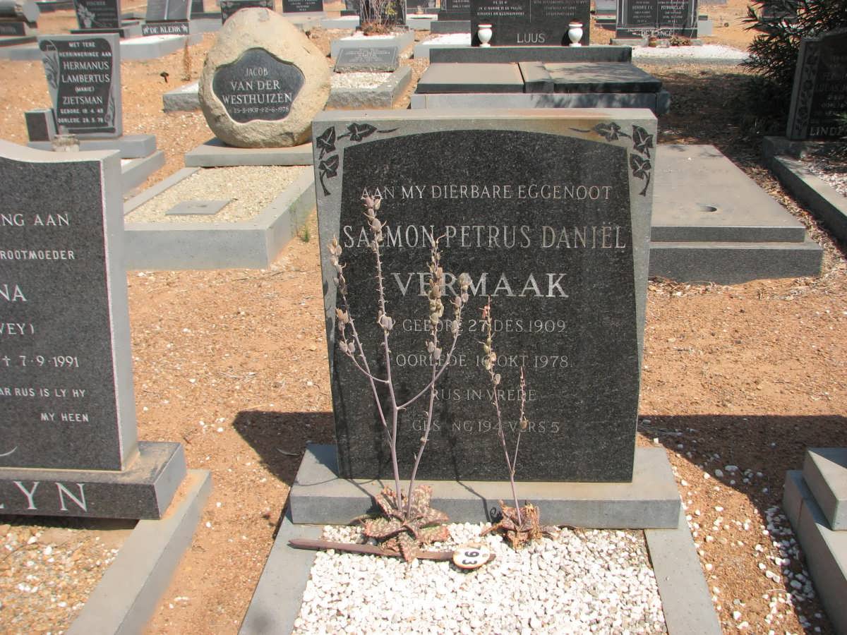 VERMAAK Salmon Petrus Daniel 1909-1978