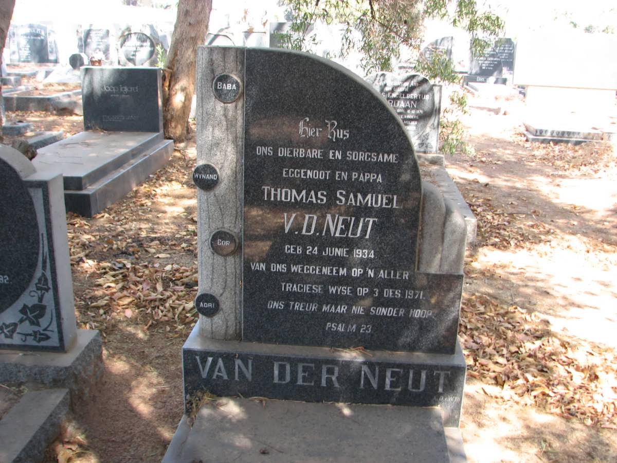 NEUT Thomas Samuel, van der 1934-1971