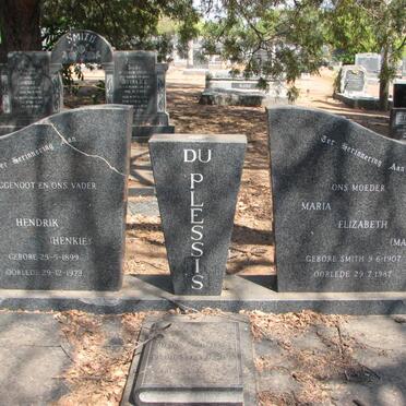 PLESSIS Jan Hendrik, du 1899-1973 &amp; Maria Elizabeth SMITH 1907-1987