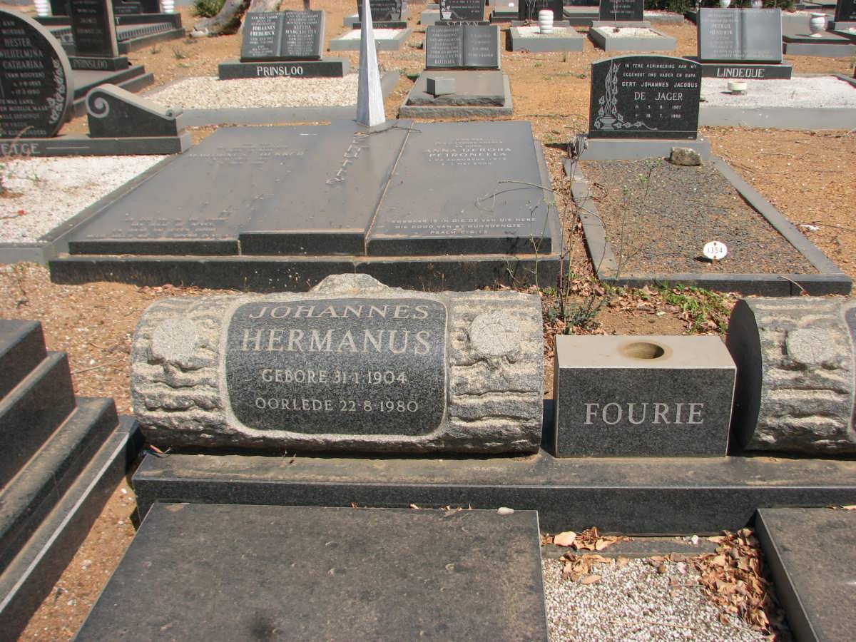 FOURIE Johannes Hermanus 1904-1980