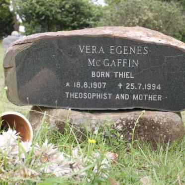 McGAFFIN Vera Egenes nee THIEL 1907-1994