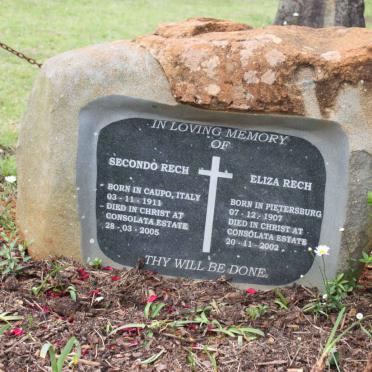 RECH Secondo 1911-2005 &amp; Eliza 1907-2002