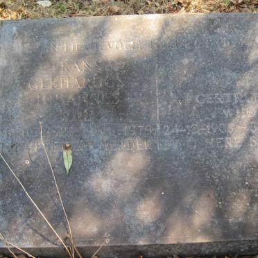 WIID Frans Gerhardus Johannes 1892-1979 &amp; Maria Gertuida 1905-1990