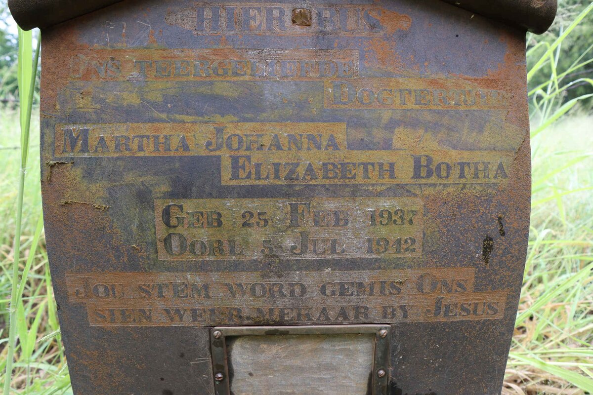 BOTHA Martha Johanna Elizabeth 1937-1942