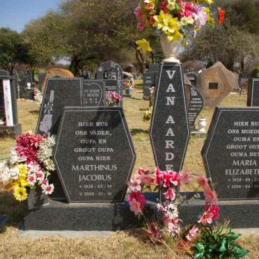AARDE Marthinus Jacobus, van 1926-2008 &amp; Maria Elizabeth 1939-2005