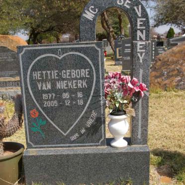 McSEVENEY Hettie nee VAN NIEKERK 1977-2005